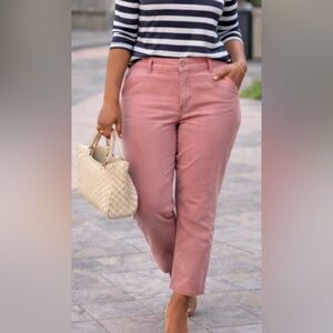 Loft Dusty Rose Straight Leg Ankle Pants  High Rise Casual Office Trousers Women